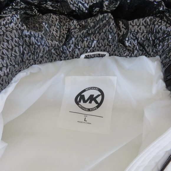 Michael Kors White Winter Coat Designer MK Jacket - Picture 9 of 9